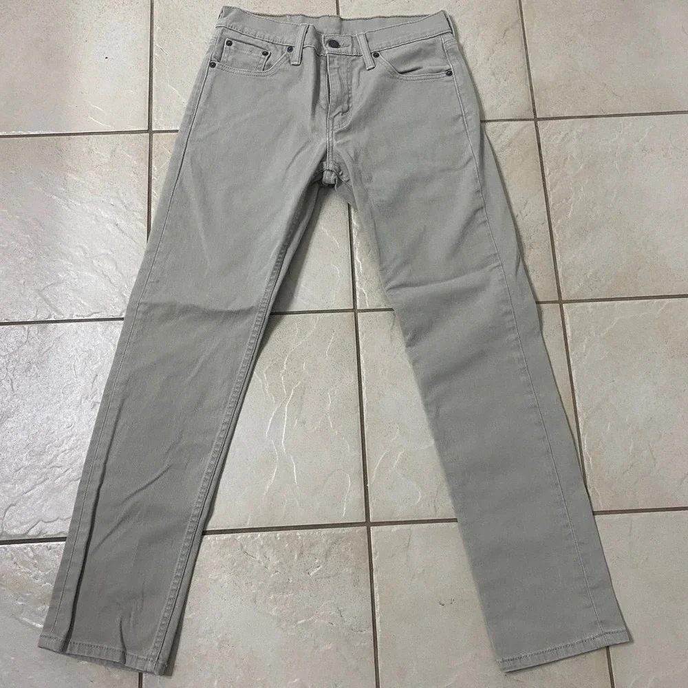 Levi Strauss Co 511 Mens Jeans Tan Khaki W29 L30 Slim Fit Casual Pants